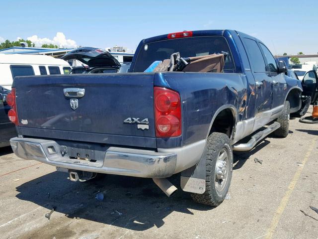 3D7KS29C57G741140 - 2007 DODGE RAM 2500 BLUE photo 4