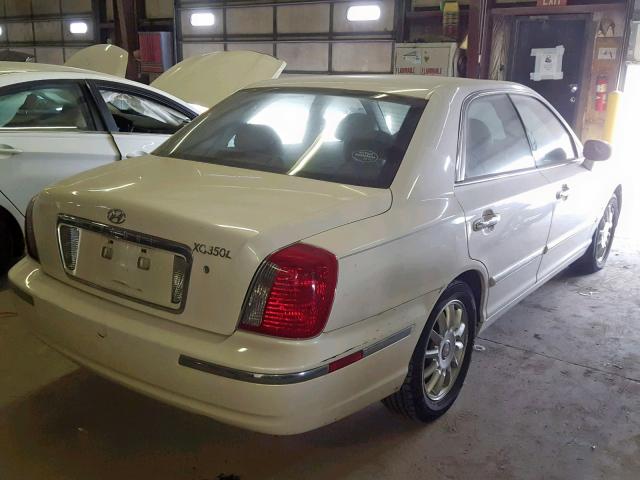 KMHFU45E94A274853 - 2004 HYUNDAI XG 350 WHITE photo 4