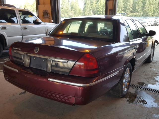 2MEFM75V46X643648 - 2006 MERCURY GRAND MARQ BURGUNDY photo 4