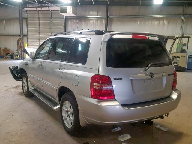 JTEHF21A830103008 - 2003 TOYOTA HIGHLANDER SILVER photo 3