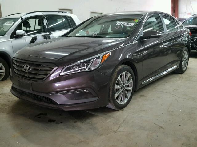 5NPE34AF8GH377566 - 2016 HYUNDAI SONATA SPO CHARCOAL photo 2