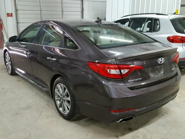 5NPE34AF8GH377566 - 2016 HYUNDAI SONATA SPO CHARCOAL photo 3