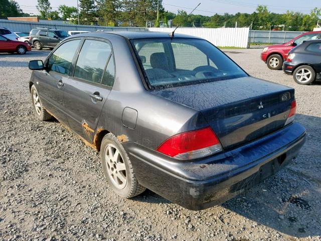 JA3AJ36E62U001704 - 2002 MITSUBISHI LANCER LS GRAY photo 3