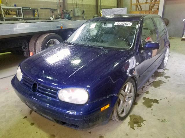 9BWDH61J034078883 - 2003 VOLKSWAGEN GTI VR6 BLUE photo 2