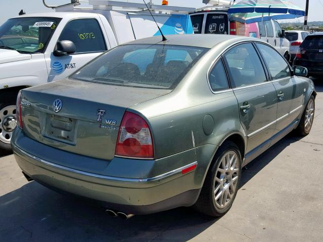 WVWUK63B33P189203 - 2003 VOLKSWAGEN PASSAT W8 GREEN photo 4