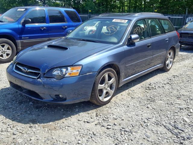 4S3BP676254329672 - 2005 SUBARU LEGACY GT BLUE photo 2