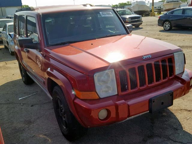 1J8HG48K76C188091 - 2006 JEEP COMMANDER BURGUNDY photo 1