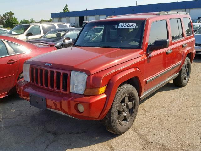 1J8HG48K76C188091 - 2006 JEEP COMMANDER BURGUNDY photo 2