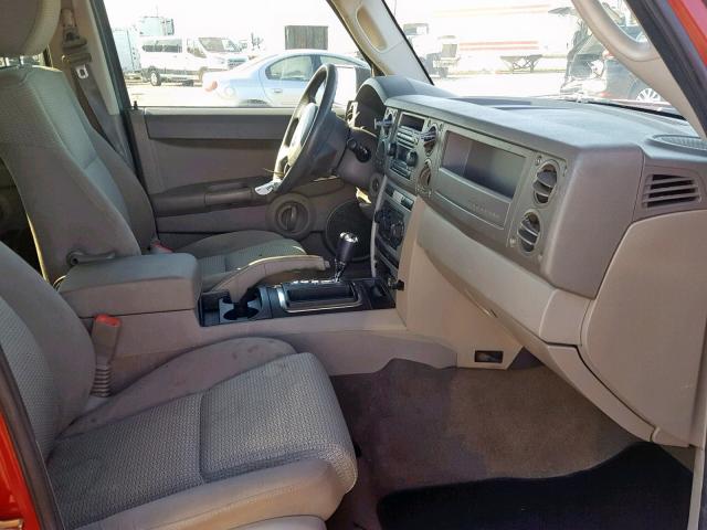 1J8HG48K76C188091 - 2006 JEEP COMMANDER BURGUNDY photo 5