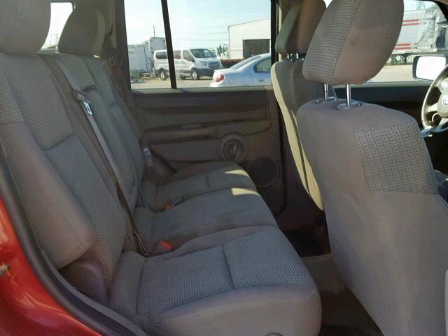 1J8HG48K76C188091 - 2006 JEEP COMMANDER BURGUNDY photo 6