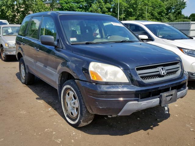 2HKYF18165H522291 - 2005 HONDA PILOT LX BLACK photo 1