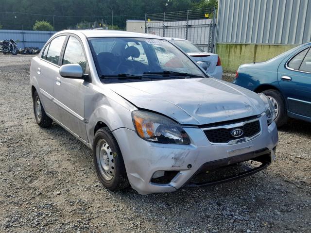 KNADH4A36A6603430 - 2010 KIA RIO LX SILVER photo 1