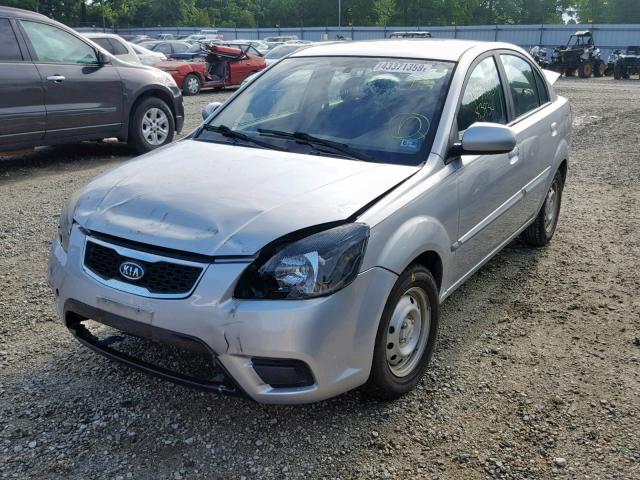 KNADH4A36A6603430 - 2010 KIA RIO LX SILVER photo 2