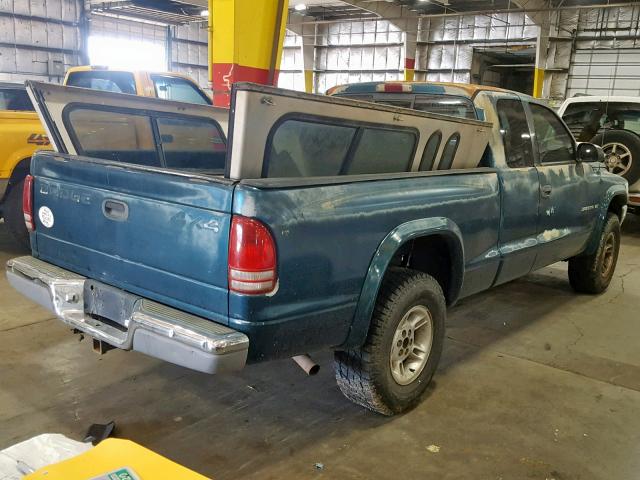 1B7GG23YXVS219244 - 1997 DODGE DAKOTA GREEN photo 4