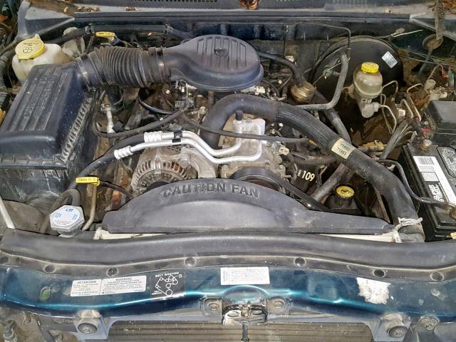 1B7GG23YXVS219244 - 1997 DODGE DAKOTA GREEN photo 7