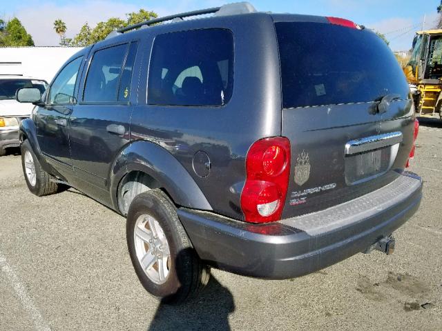 1D4HB48N34F119154 - 2004 DODGE DURANGO SL GRAY photo 3