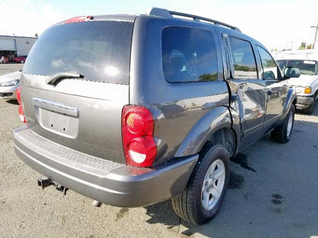 1D4HB48N34F119154 - 2004 DODGE DURANGO SL GRAY photo 4