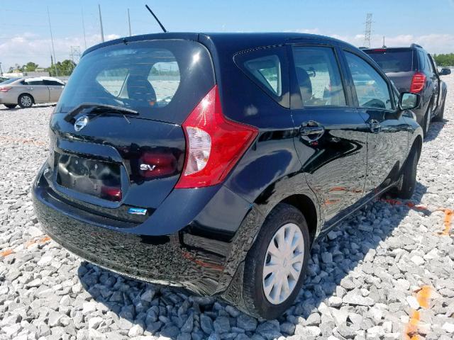 3N1CE2CP7FL437589 - 2015 NISSAN VERSA NOTE BLACK photo 4