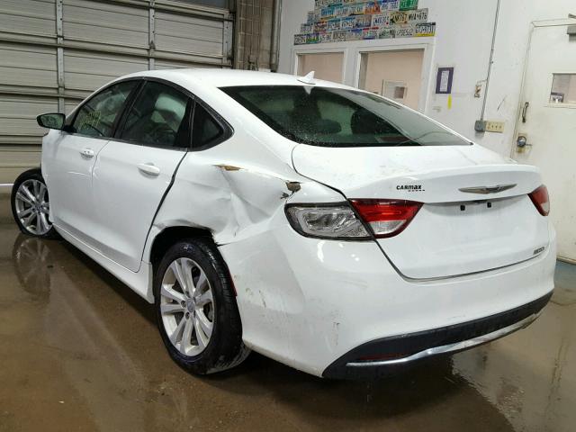 1C3CCCAB1GN170147 - 2016 CHRYSLER 200 LIMITE WHITE photo 3