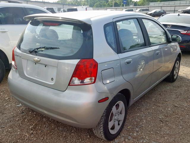 KL1TD62605B291771 - 2005 CHEVROLET AVEO BASE Gümüş foto 4