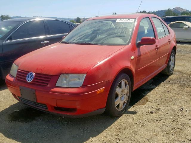 3VWSE29M2YM095047 - 2000 VOLKSWAGEN JETTA GLS RED photo 2