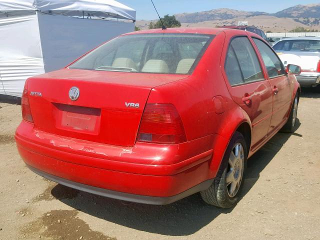 3VWSE29M2YM095047 - 2000 VOLKSWAGEN JETTA GLS RED photo 4