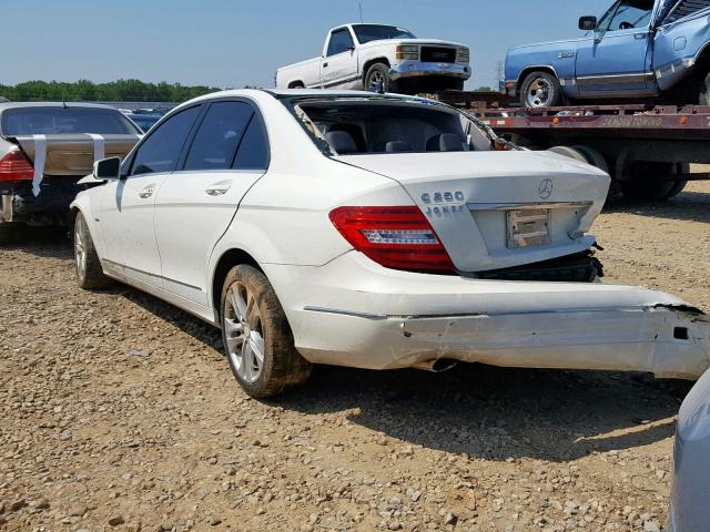 WDDGF4HB1CR196935 - 2012 MERCEDES-BENZ C 250 WHITE photo 3