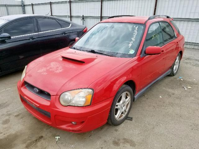 JF1GG29674G809799 - 2004 SUBARU IMPREZA WR RED photo 2