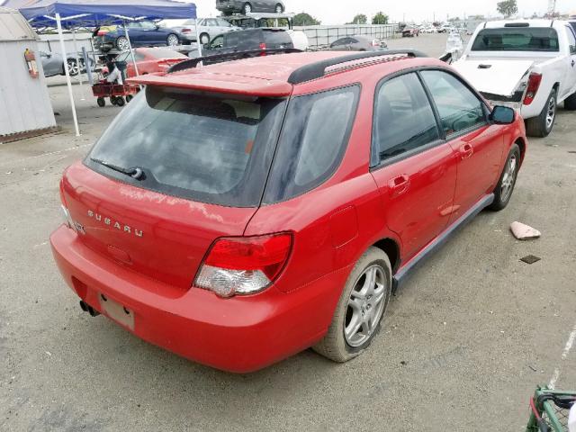 JF1GG29674G809799 - 2004 SUBARU IMPREZA WR RED photo 4