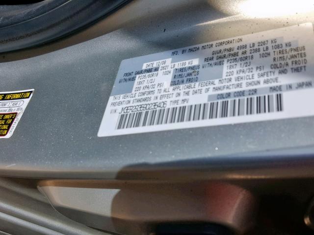 JM3ER293590235406 - 2009 MAZDA CX-7 GRAY photo 10