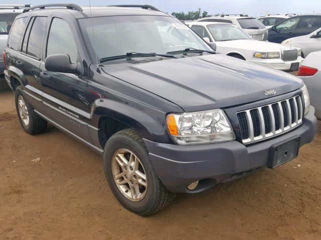 1J4GW48S34C347654 - 2004 JEEP GRAND CHER BLACK photo 1