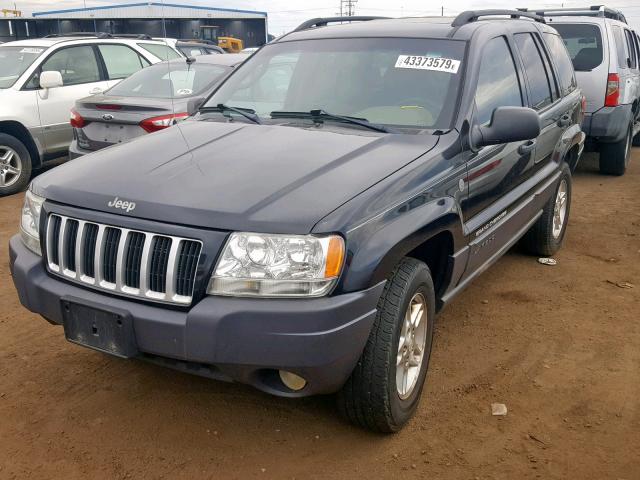 1J4GW48S34C347654 - 2004 JEEP GRAND CHER BLACK photo 2