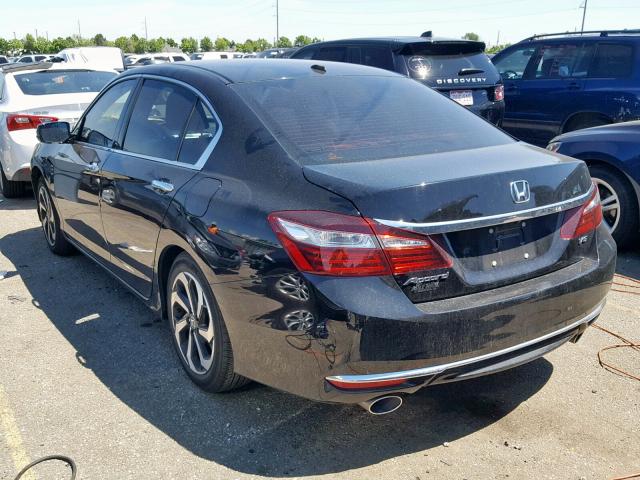 1HGCR3F84HA018025 - 2017 HONDA ACCORD EXL BLACK photo 3