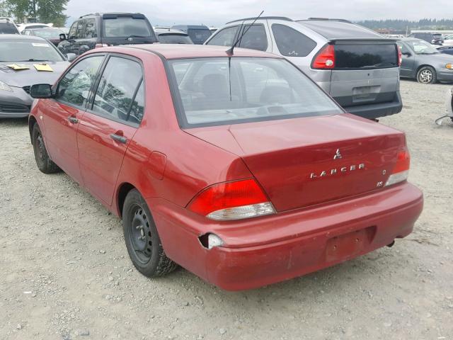 JA3AJ26E13U045833 - 2003 MITSUBISHI LANCER ES RED photo 3