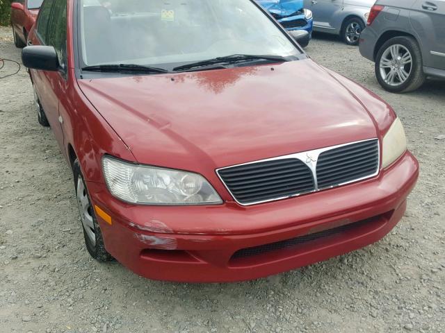 JA3AJ26E13U045833 - 2003 MITSUBISHI LANCER ES RED photo 9