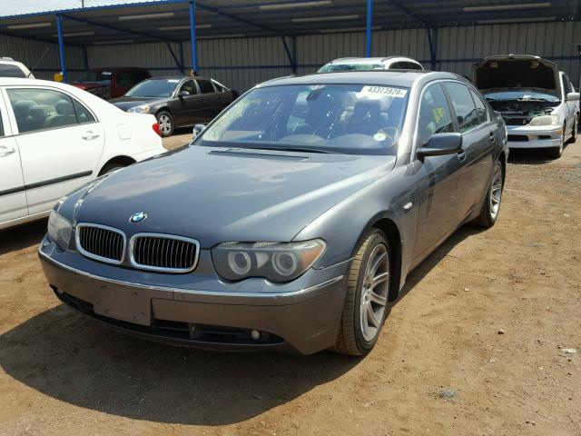 WBAGN63524DS54377 - 2004 BMW 745 LI GRAY photo 2