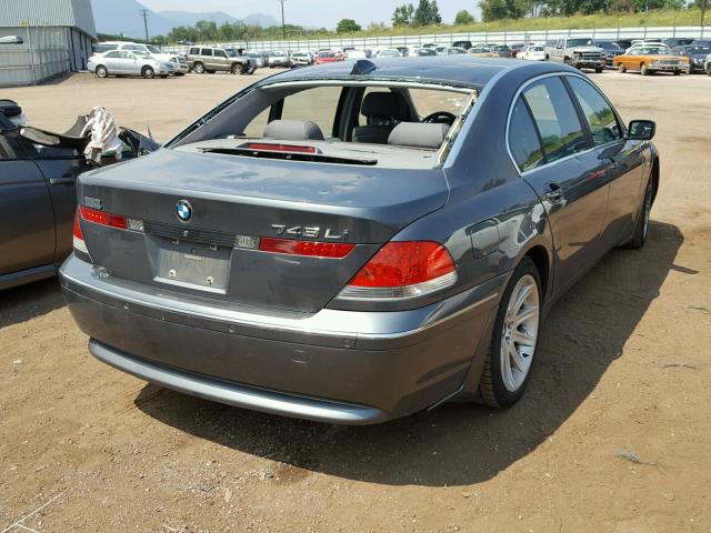 WBAGN63524DS54377 - 2004 BMW 745 LI GRAY photo 4