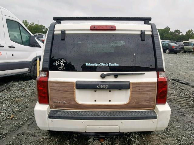 1J8HG48K56C220195 - 2006 JEEP COMMANDER WHITE photo 9
