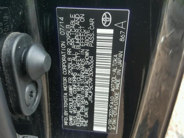 JTKJF5C79F3096364 - 2015 TOYOTA SCION TC Qara foto 10