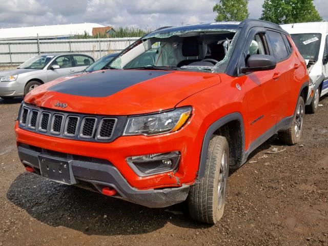 3C4NJDDB9HT667783 - 2017 JEEP COMPASS TR ORANGE photo 2