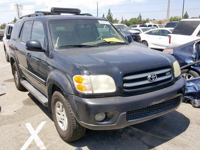 5TDZT38A82S126328 - 2002 TOYOTA SEQUOIA LI BLACK photo 1