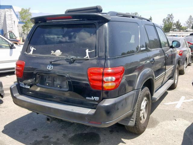 5TDZT38A82S126328 - 2002 TOYOTA SEQUOIA LI BLACK photo 4