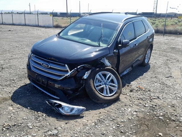 2FMPK4J87JBB89777 - 2018 FORD EDGE SEL BLACK photo 2