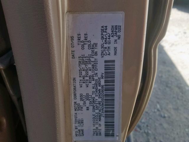 JT3VN39W3S0208686 - 1995 TOYOTA 4RUNNER VN GOLD photo 10