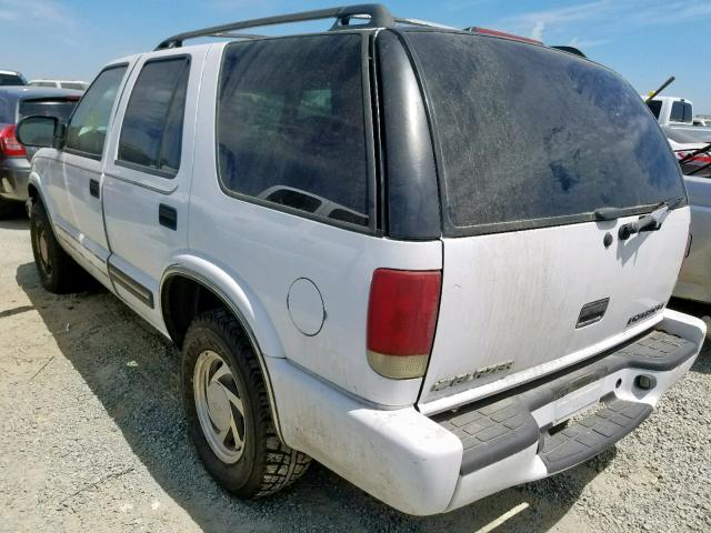 1GNET13W712230758 - 2001 CHEVROLET BLAZER WHITE photo 3