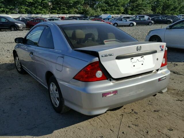 1HGEM22114L022588 - 2004 HONDA CIVIC DX V SILVER photo 3