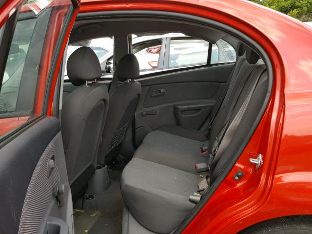 KNADE223596481814 - 2009 KIA RIO BASE RED photo 6