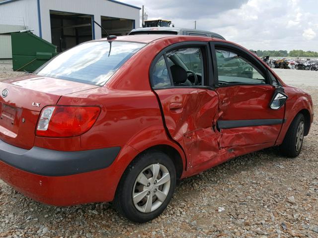 KNADE223596481814 - 2009 KIA RIO BASE RED photo 9