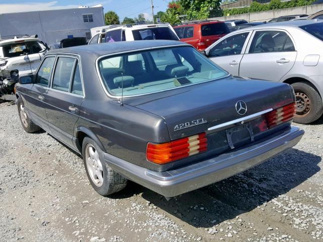 WDBCA35DXKA439144 - 1989 MERCEDES-BENZ 420 SEL GRAY photo 3