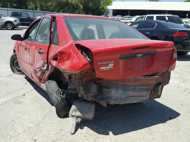 1FAFP34N17W355799 - 2007 FORD FOCUS ZX4 RED photo 3